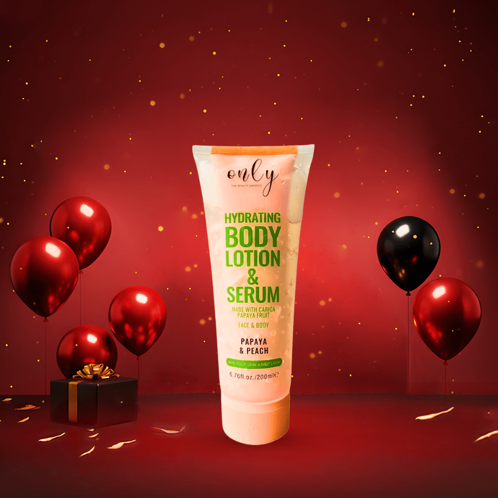 لوشن وسيروم للجسم بابايا اونلي - 200مل | Only Hydrating body lotion & serum with papaya & peach - Barbie.phar