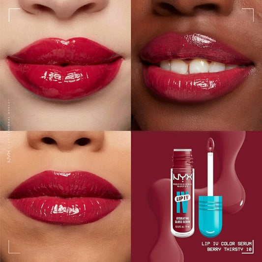 ليب كلوس درجة ( 10 ) ان واي اكس - 5مل | NYX lip IV hydrating gloss (10) berry thirsty - Barbie.phar