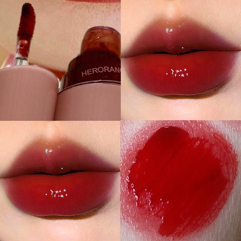 ليب كلوس كريستال هيرو راينج | HERORANGE Lip Glaze Mirror Crystal Dew - Barbie.phar