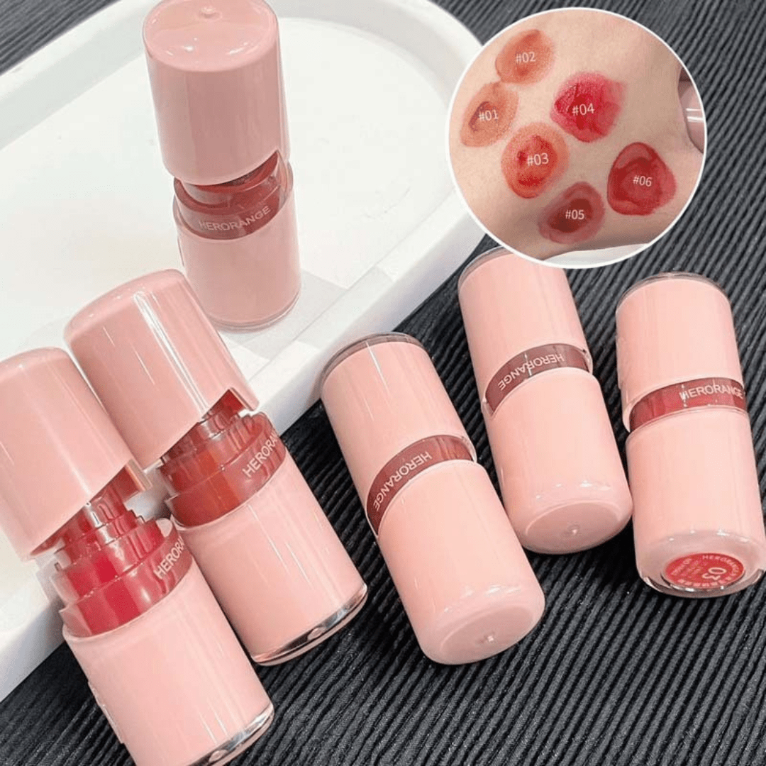 ليب كلوس كريستال هيرو راينج | HERORANGE Lip Glaze Mirror Crystal Dew - Barbie.phar