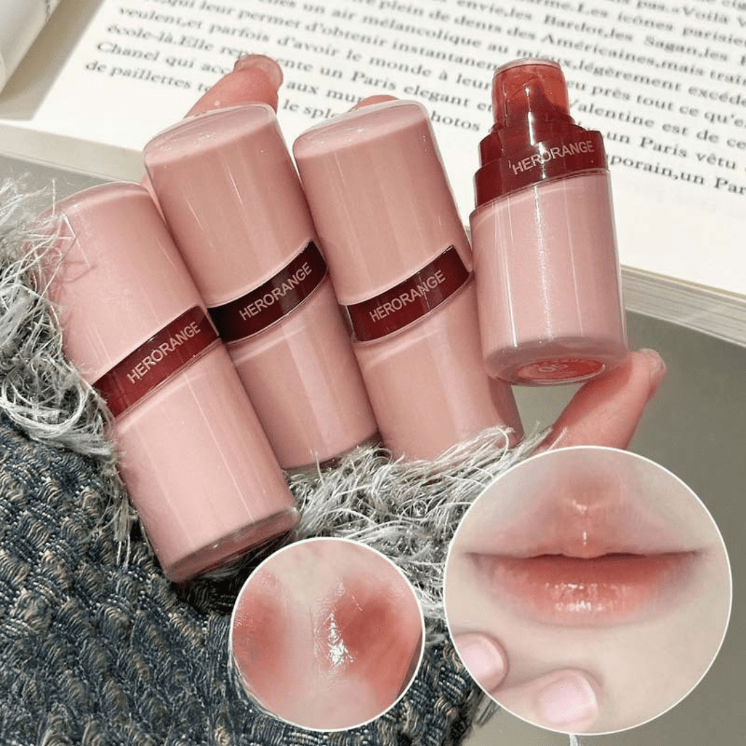 ليب كلوس كريستال هيرو راينج | HERORANGE Lip Glaze Mirror Crystal Dew - Barbie.phar
