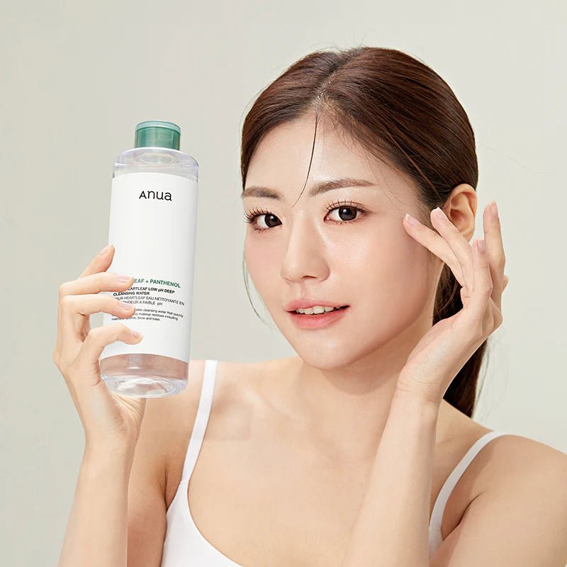 ماء تنظيف هارتليف للبشرة انوا - 500غرام | Anua heartleaf + panthenol low ph cleansing water - Barbie.phar