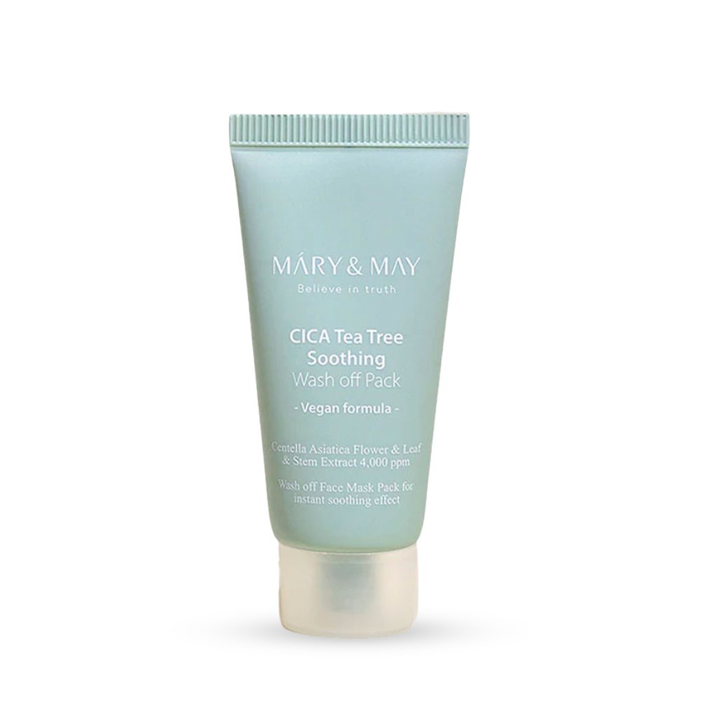 ماسك الطين ماري مي سيكا - 30 مل| Mary & May Cica Tea Tree Soothing Wash Off Mask Pack - Barbie.phar