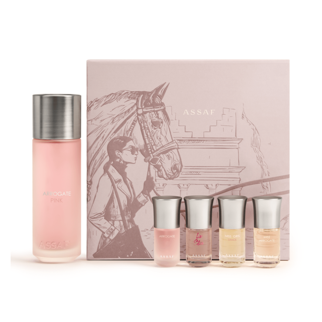 مجموعة عطور بنك اروكيت عساف | Assaf Arrogate Pink Perfume Set - Barbie.phar
