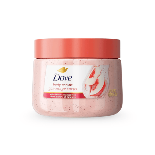 مقشر جسم دوف بالخوخ الأبيض والأرز المطحون – | Dove Body Scrub Gommage Corps White Peach & Crushed Rice - Barbie.phar