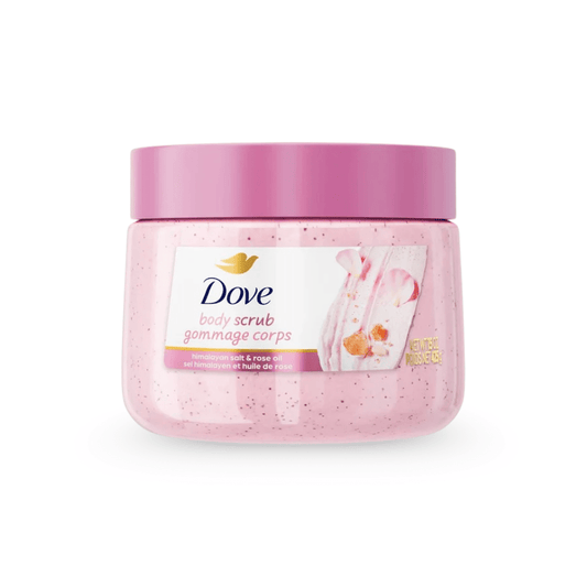 مقشر جسم دوف بملح الهيمالايا وزيت الورد | Dove Body Scrub Gommage Corps Himalayan Salt & Rose Oil - Barbie.phar