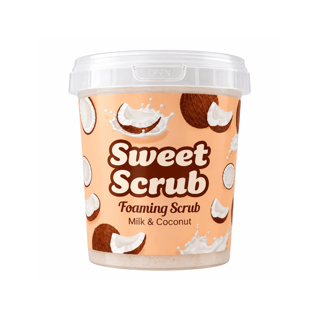 مقشر رغوي للجسم بالحليب و جوز الهند سويت سكراب | Sweet Scrub foaming scrub milk & coconut - Barbie.phar