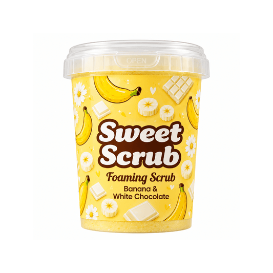 مقشر رغوي للجسم بالموز و الشكولاتة البيضاء سويت سكراب | Sweet Scrub foaming scrub banana & white chocolate - Barbie.phar