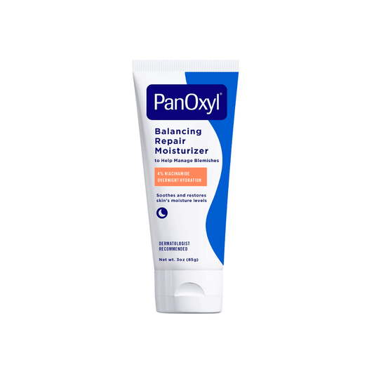 مرطب بانوكسيل الليلي - 85غرام | Panoxyl balancing repair moisturizer overnight Hydration 4% Niacinamide - Barbie.phar