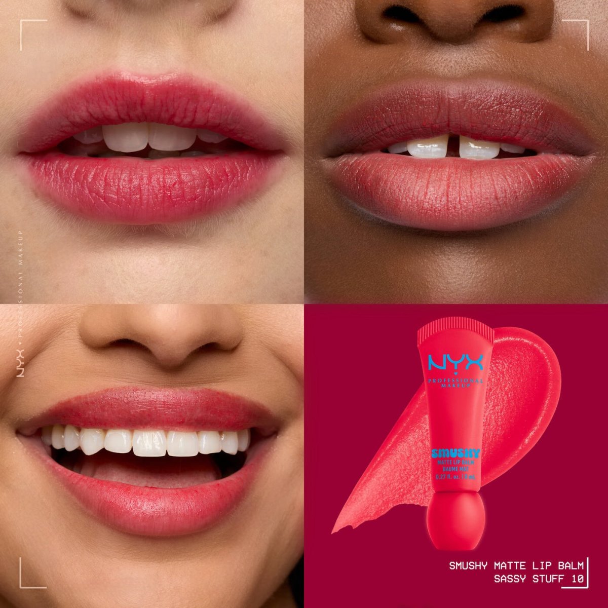 مرطب شفاه مات درجة (10) ان واي اكس - 8مل | NYX smushy matte lip balm (10) sassy stuff - Barbie.phar