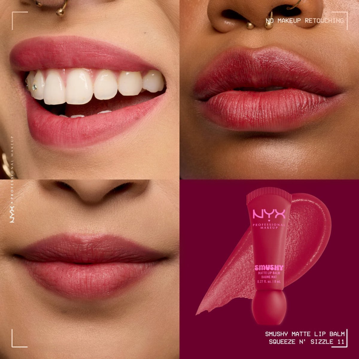 مرطب شفاه مات درجة (11) ان واي اكس - 8مل | NYX smushy matte lip balm (11) squeeze n sizzle - Barbie.phar
