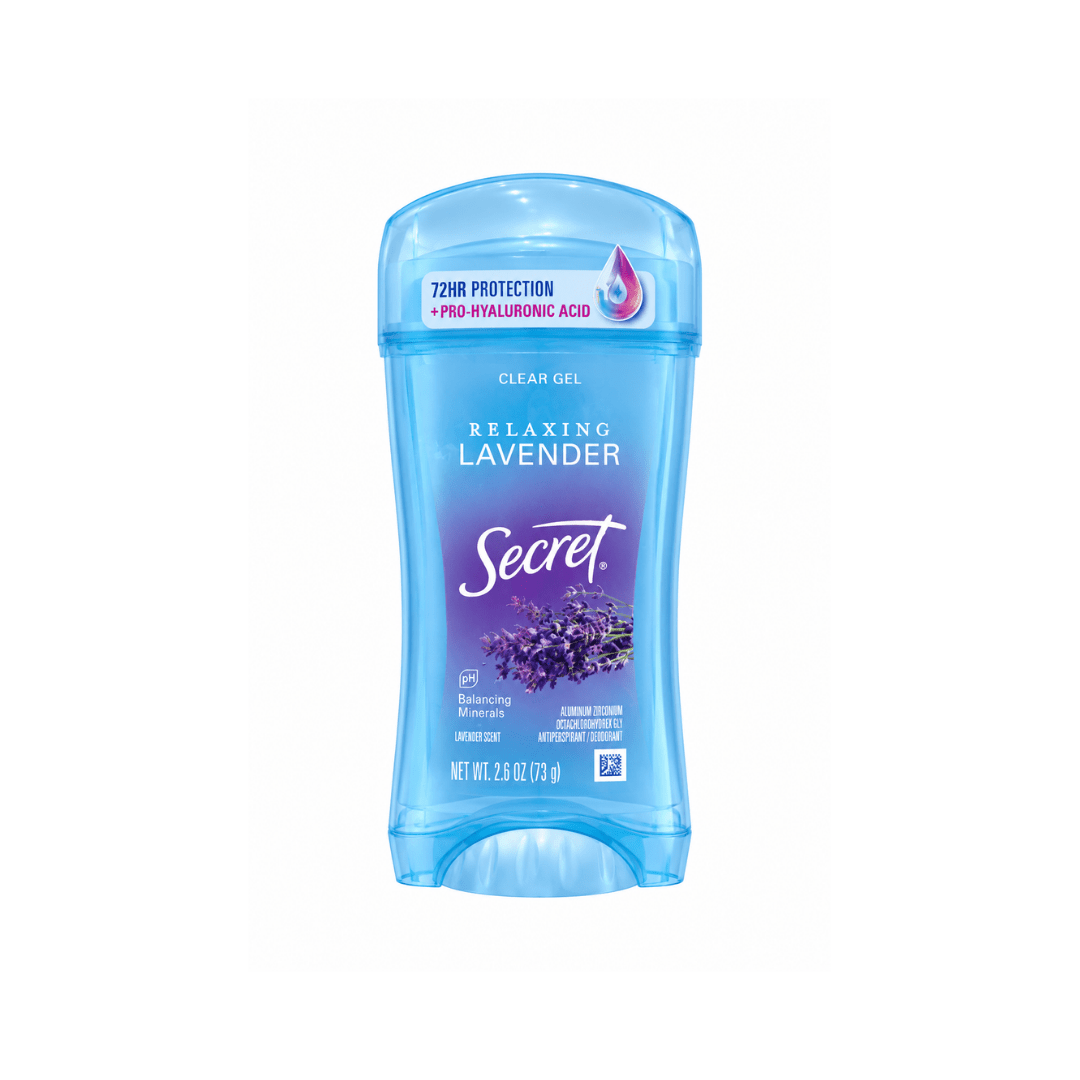مزيل عرق جل لافندر سيكرت - 73غرام | Secret relaxing lavender 72hr Clear Gel Deodorant - Barbie.phar