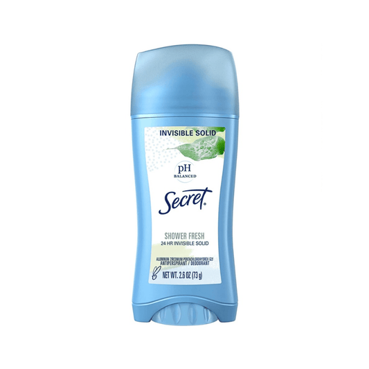 مزيل عرق شاور فريش سيكرت - 73غرام | Secret Shower Fresh 24hr Invisible Solid Deodorant - Barbie.phar