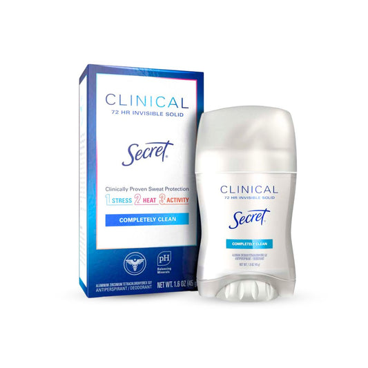 مزيل عرق سيركت انفزبل - 45 غرام | Secret Clinical 72 Hour Invisible Solid Deodorant - Barbie.phar