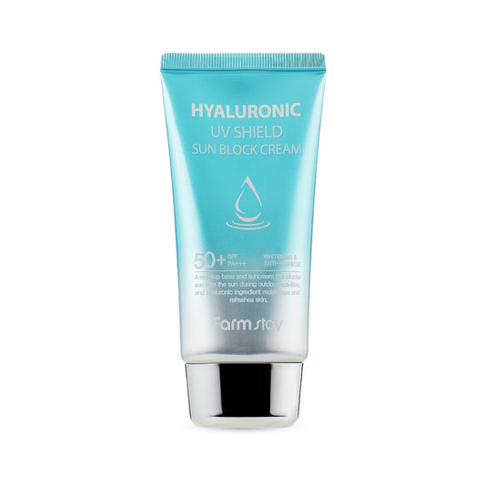 واقي شمس فارمستاي هيالورونيك - 70غرام | Farmstay Hyaluronic UV Shield Sun Block Cream - Barbie.phar