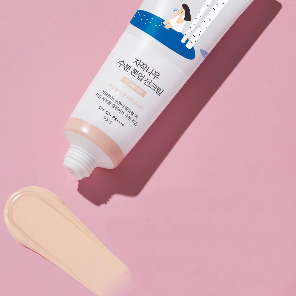 واقي شمس مع لون راوند لاب - 50مل | Round Lab birch juice moisturizing tone up sunscreen spf50+ PA++++ - Barbie.phar