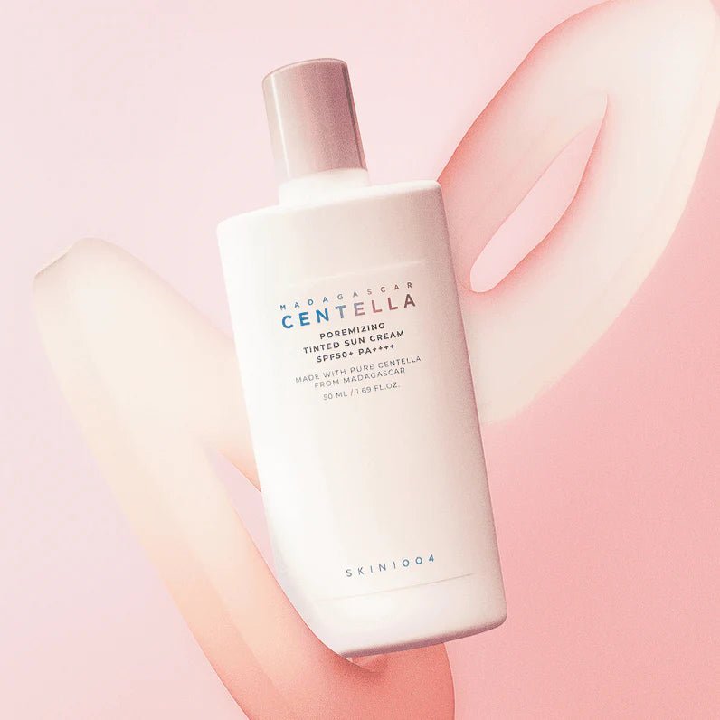 واقي شمس مع لون سينتيلا مدغشقر - 50مل | SKIN1004 madagascar centella poremizing tinted sun cream spf50+ pa++++ - Barbie.phar