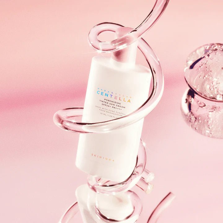 واقي شمس مع لون سينتيلا مدغشقر - 50مل | SKIN1004 madagascar centella poremizing tinted sun cream spf50+ pa++++ - Barbie.phar