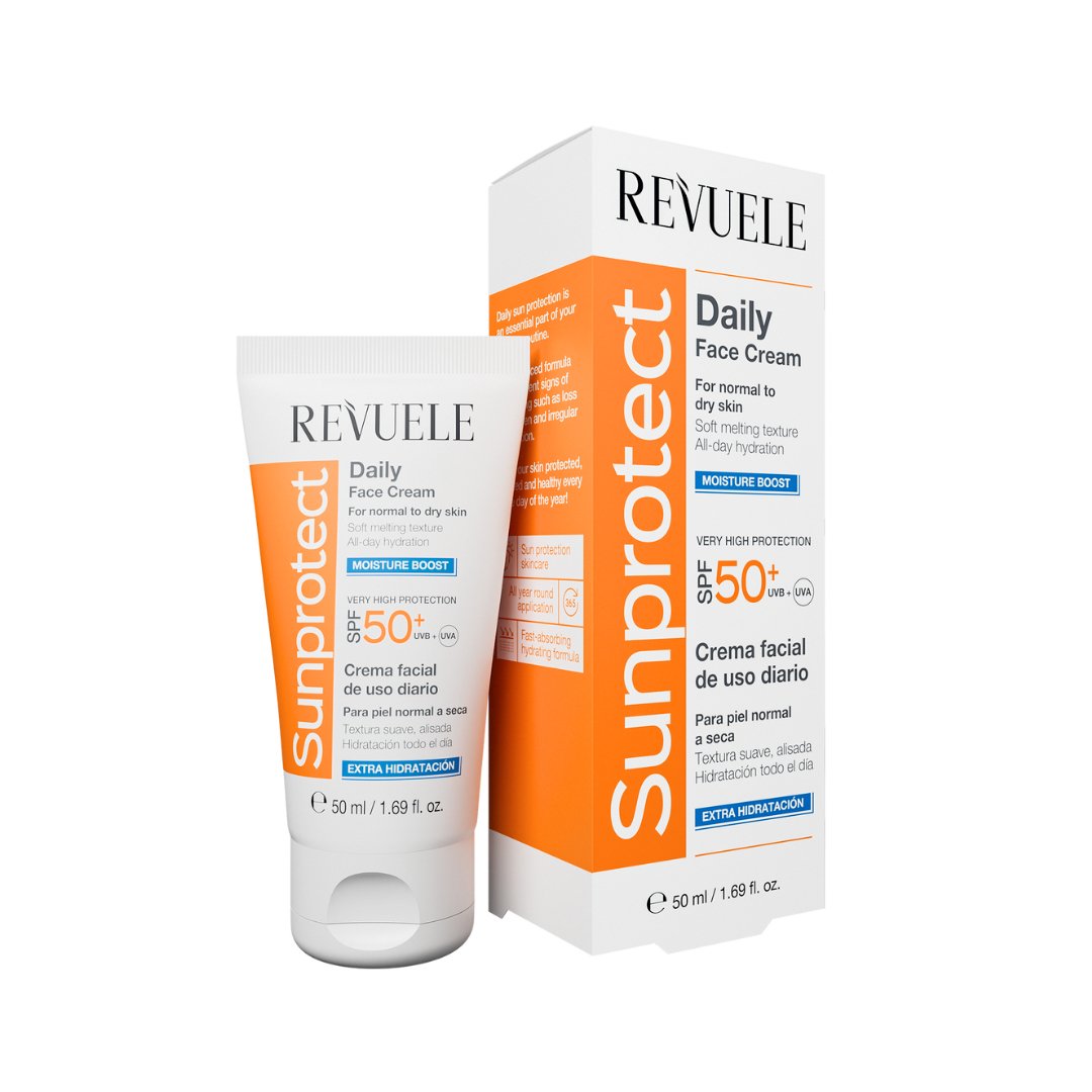 واقي شمس ريفولي - 50مل | Revuele Sunprotect Daily Face Cream Moisture Boost Spf50+ - Barbie.phar