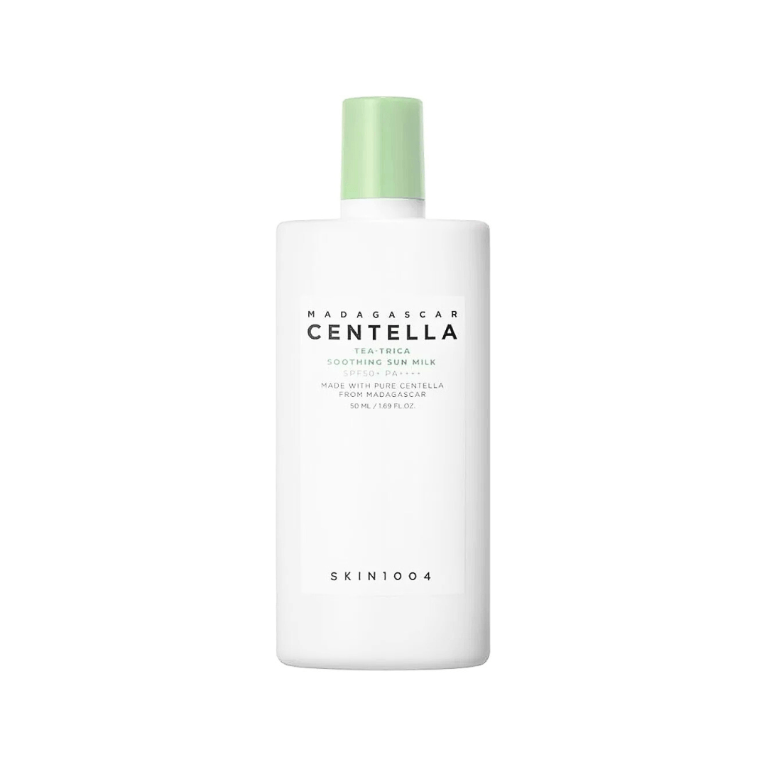 واقي شمس شجرة الشاي مدغشقر - 50مل | SKIN1004 madagascar centella tea - trica soothing sun milk spf50+ pa++++ - Barbie.phar
