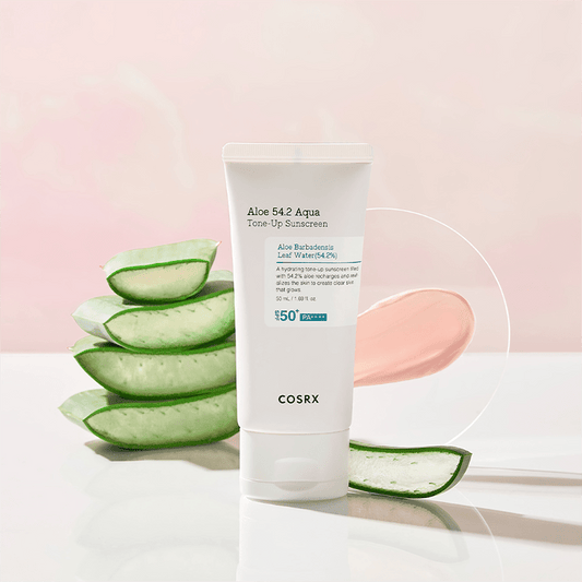 واقي شمس تون اب كوزركس - 50مل | Cosrx Aloe 54.2 Aqua Tone - Up Sunscreen - Barbie.phar