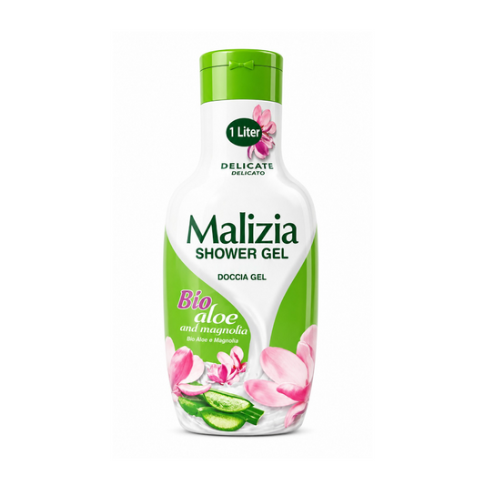 غسول جسم ماليزيا بالالوفيرا - 1000مل | Malizia Shower Gel bio aloe & magnolia