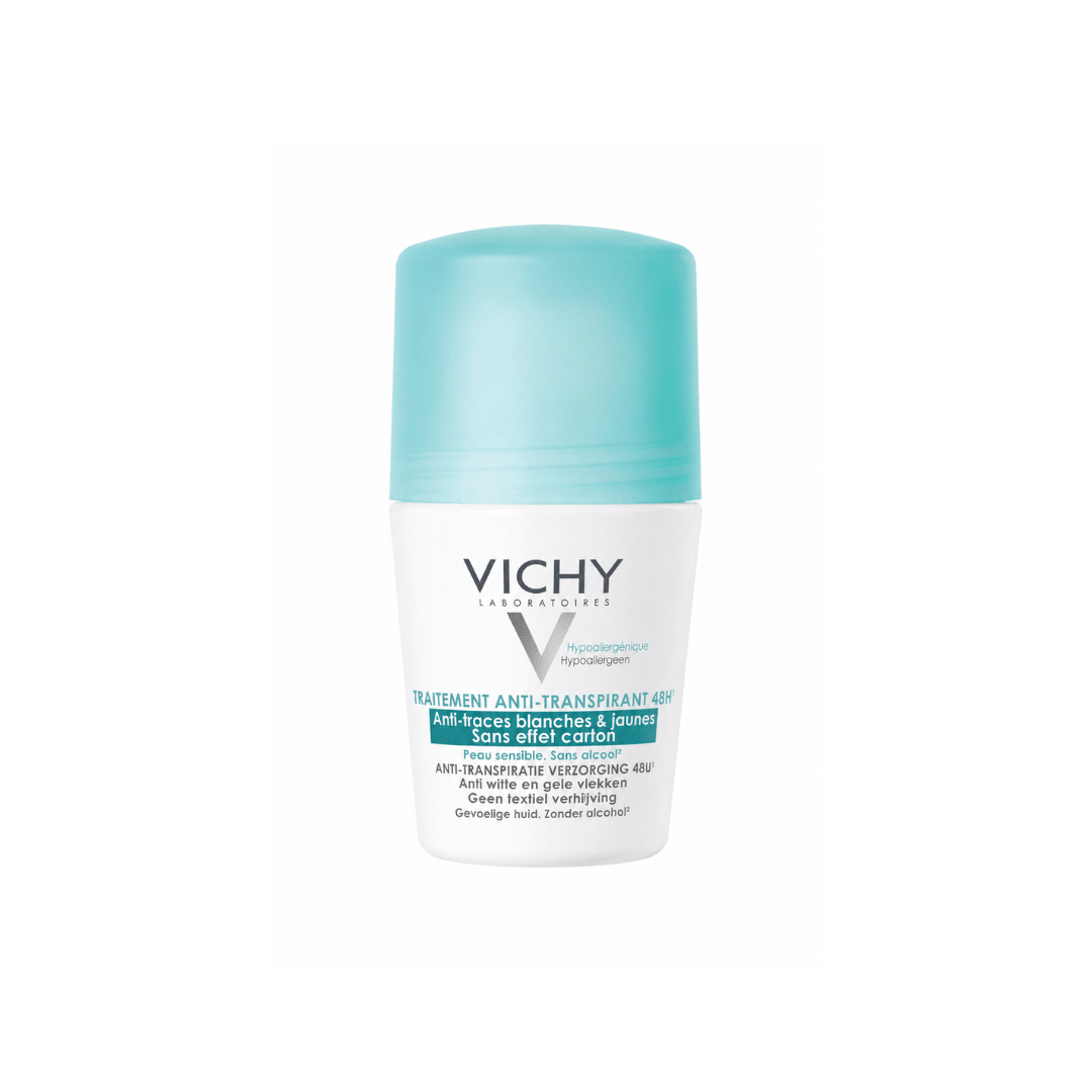رول مزيل عرق مضاد للبقع البيضاء و الصفراء فيجي - 50مل | Vichy Treatment Anti-Transpirant 48H Roll-On Deodorant - Barbie.phar