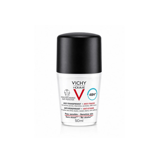 رول مزيل عرق مضاد للبقع فيجي - 50مل | Vichy Anti-Stains 48H Roll-On Deodorant - Barbie.phar