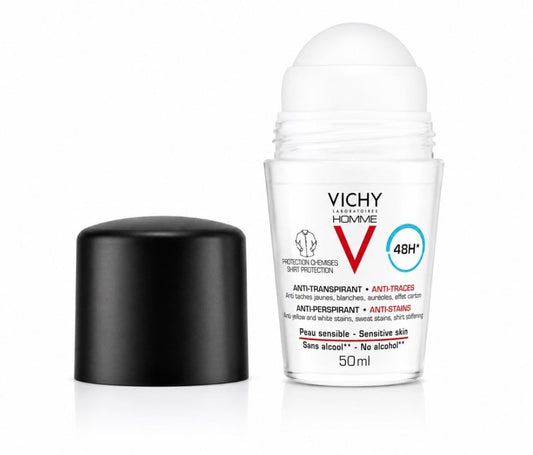رول مزيل عرق مضاد للبقع فيجي - 50مل | Vichy Anti-Stains 48H Roll-On Deodorant - Barbie.phar
