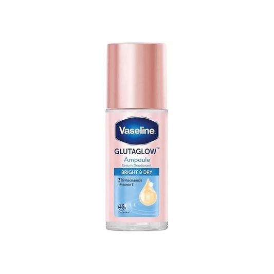 رول مزيل عرق تفتيح و تجفيف فازلين - 45مل | Vaseline glutaglow ampoule serum deodorant bright & dry - Barbie.phar