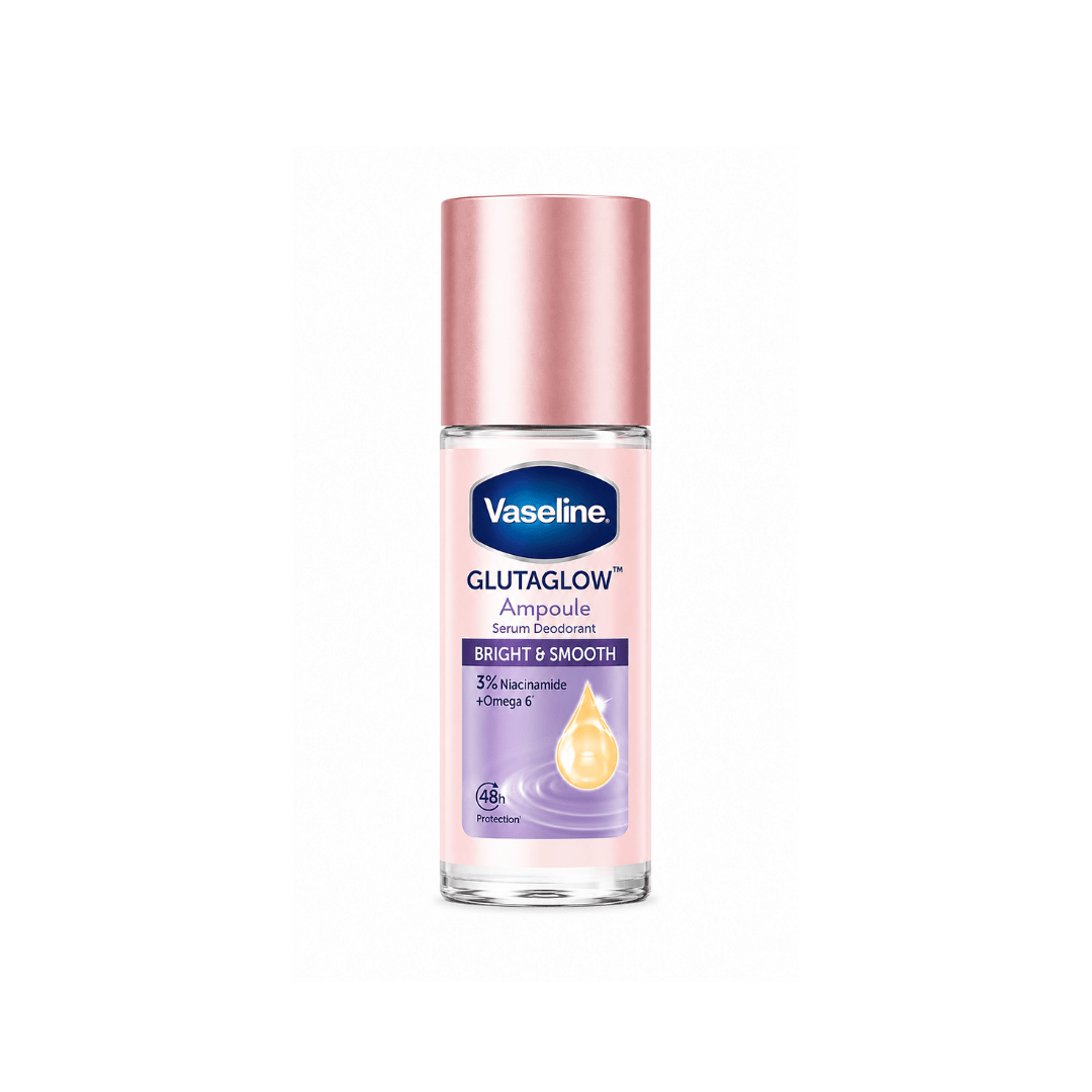 رول مزيل عرق تفتيح و تنعيم فازلين - 45مل | Vaseline glutaglow ampoule serum deodorant bright & smooth - Barbie.phar
