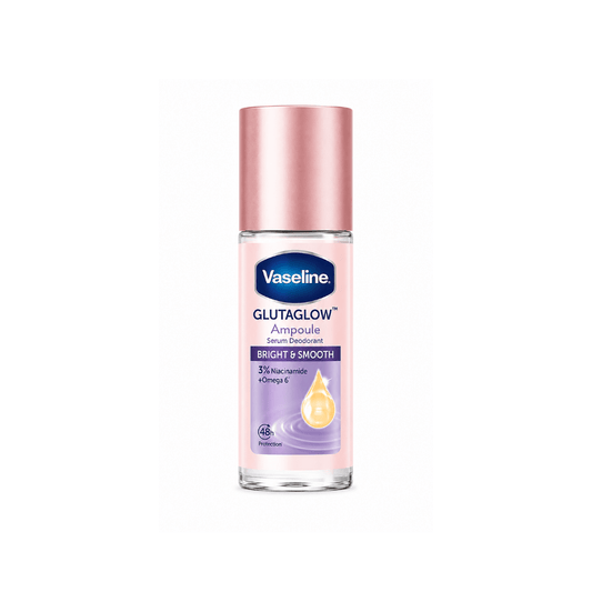 رول مزيل عرق تفتيح و تنعيم فازلين - 45مل | Vaseline glutaglow ampoule serum deodorant bright & smooth - Barbie.phar