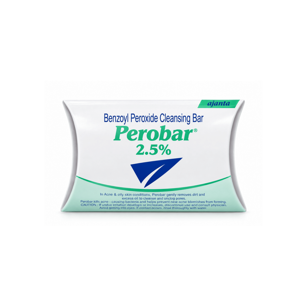 صابونة بينزويل بيروكسايد اجانتا - 75غرام | Ajanta perobar 2.5% Benzoyl Peroxide cleansing bar - Barbie.phar