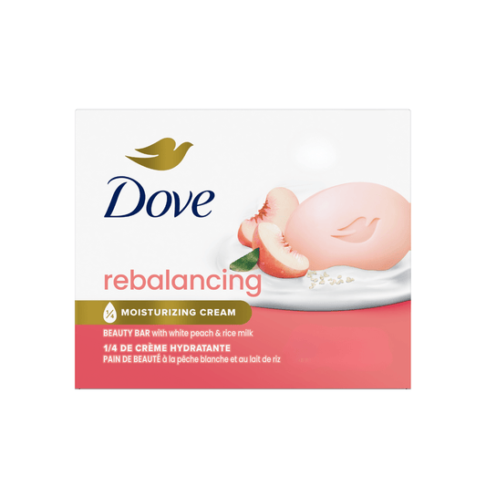 صابونة دوف بالخوخ و حليب الارز| Dove rebalancing beauty bar - Barbie.phar
