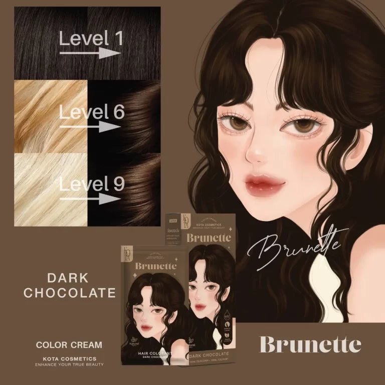 صبغة شعر لون شوكولاتة داكنة| Kota BRUNETTE – DARK CHOCOLATE - Barbie.phar