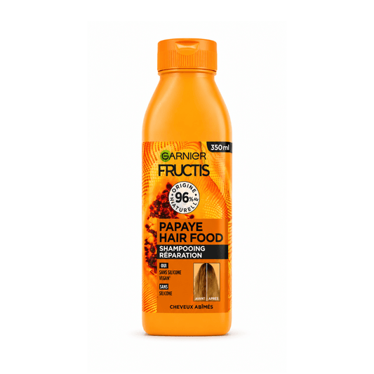 شامبو البابايا لاصلاح الشعر غارنييه - 350مل | Garnier fructis hair food papaya shampoo - Barbie.phar
