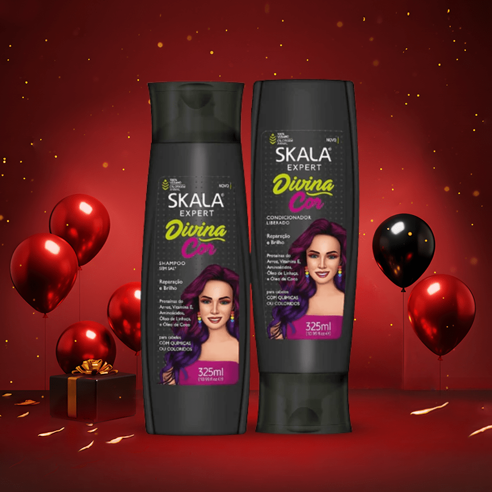 شامبو + كوندشنر للشعر المصبوغ سكالا - 325مل | Skala expert divina cor shampoo & Conditioner - Barbie.phar