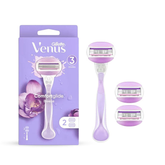 شفرة حلاقة فينوس بريز | Gillette Venus Comfortglide Breeze Razor + 2 Replacement Blades - Barbie.phar