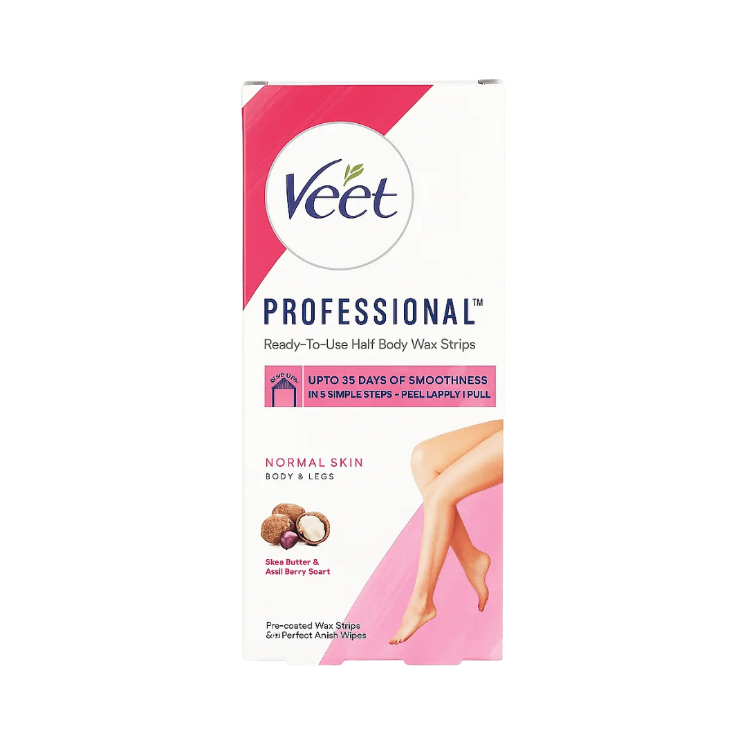 شرائط شمع ازالة الشعر بزبدة الشيا فيت | Veet ready to use full body wax strips normal skin - Barbie.phar