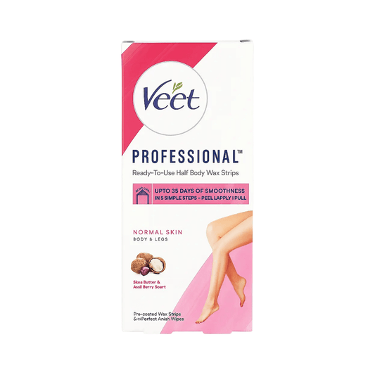 شرائط شمع ازالة الشعر بزبدة الشيا فيت | Veet ready to use full body wax strips normal skin - Barbie.phar