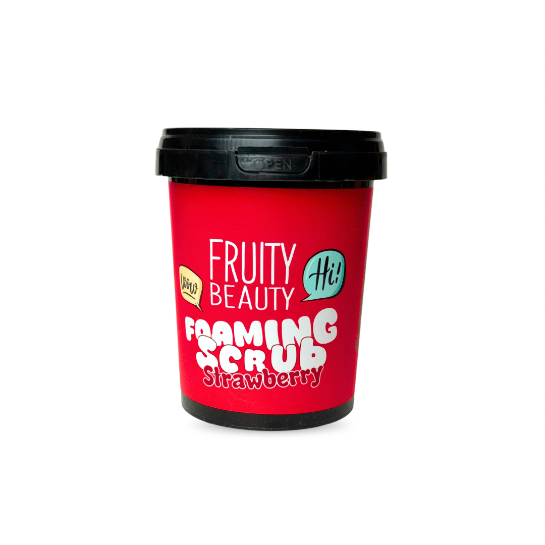سكراب فروتي للجسم فراولة | Fruity Beauty Foaming Scrub Strawberry - Barbie.phar