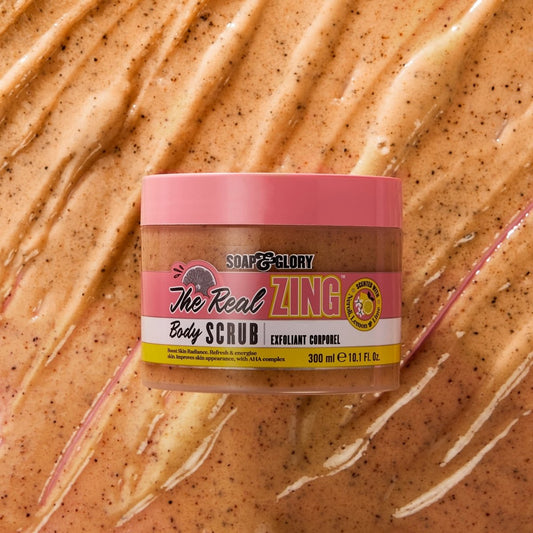 سكراب جسم بأحماض AHA سوب اند كلوري - 300مل | Soap & Glory the real zing body scrub - Barbie.phar
