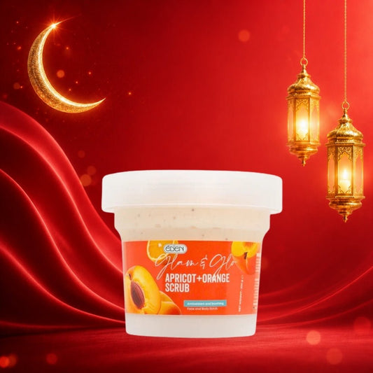سكراب للجسم بالخوخ والبرتقال ايدن - 200غرام | Eden glam & glow apricot & orange body scrub - Barbie.phar