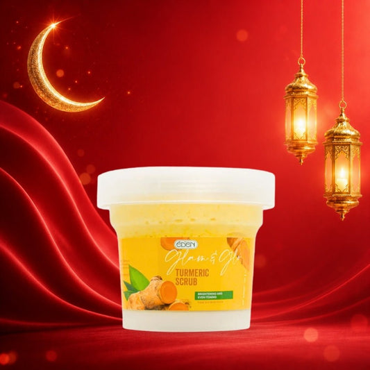 سكراب للجسم بالكركم ايدن - 200غرام | Eden glam & glow turmeric body scrub - Barbie.phar