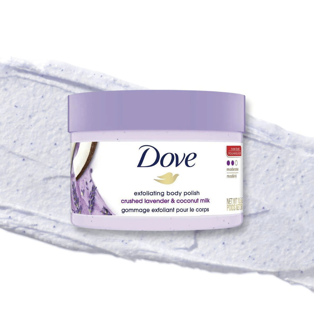 سكراب للجسم باللافندر دوف - 298غرام | Dove exfoliating body polish crushed lavender & coconut milk - Barbie.phar