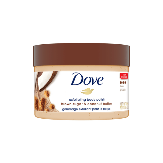 سكراب للجسم بالسكر البني و جوز الهند دوف - 298غرام | Dove exfoliating body polish brown sugar & coconut butter - Barbie.phar