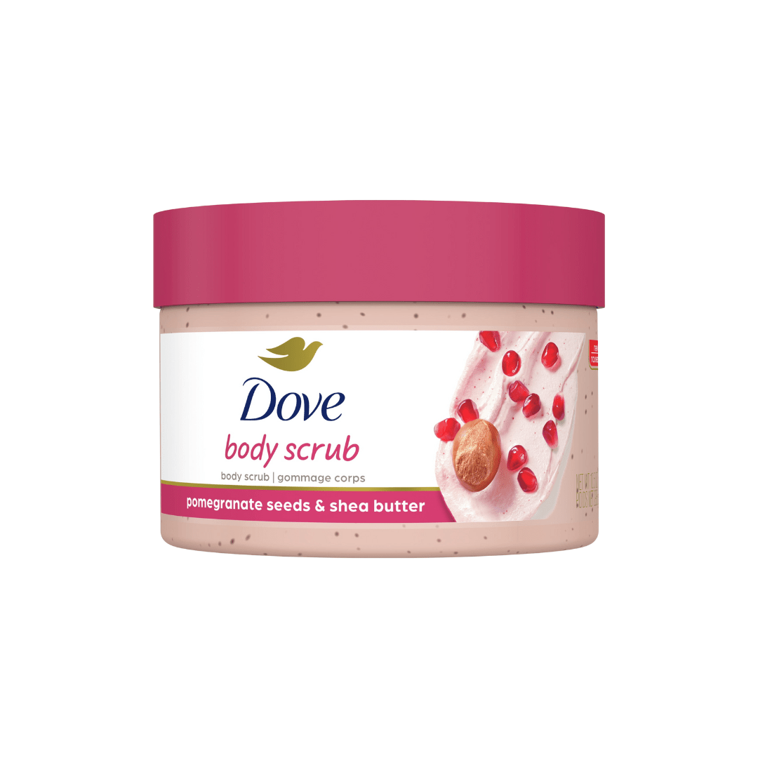 سكراب للجسم بذور الرمان وزبدة الشيا دوف - 298غرام | Dove body scrub pomegranate seeds & shea butter - Barbie.phar