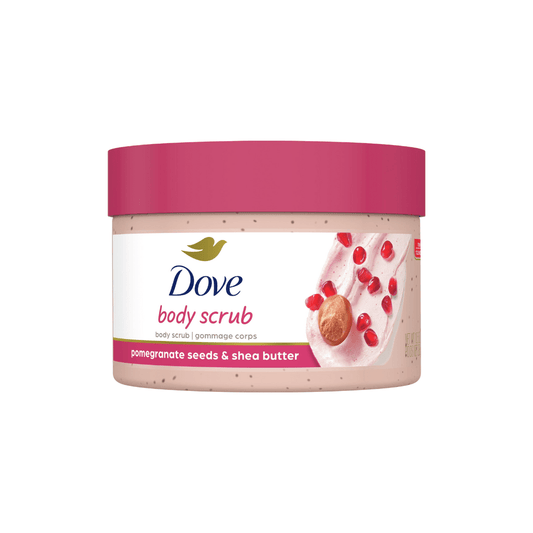 سكراب للجسم بذور الرمان وزبدة الشيا دوف - 298غرام | Dove body scrub pomegranate seeds & shea butter - Barbie.phar