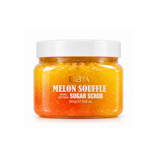 سكراب مقشر للجسم بطيخ ديبيا - 560غرام | DIBYA white melon souffle dual action sugar scrub - Barbie.phar