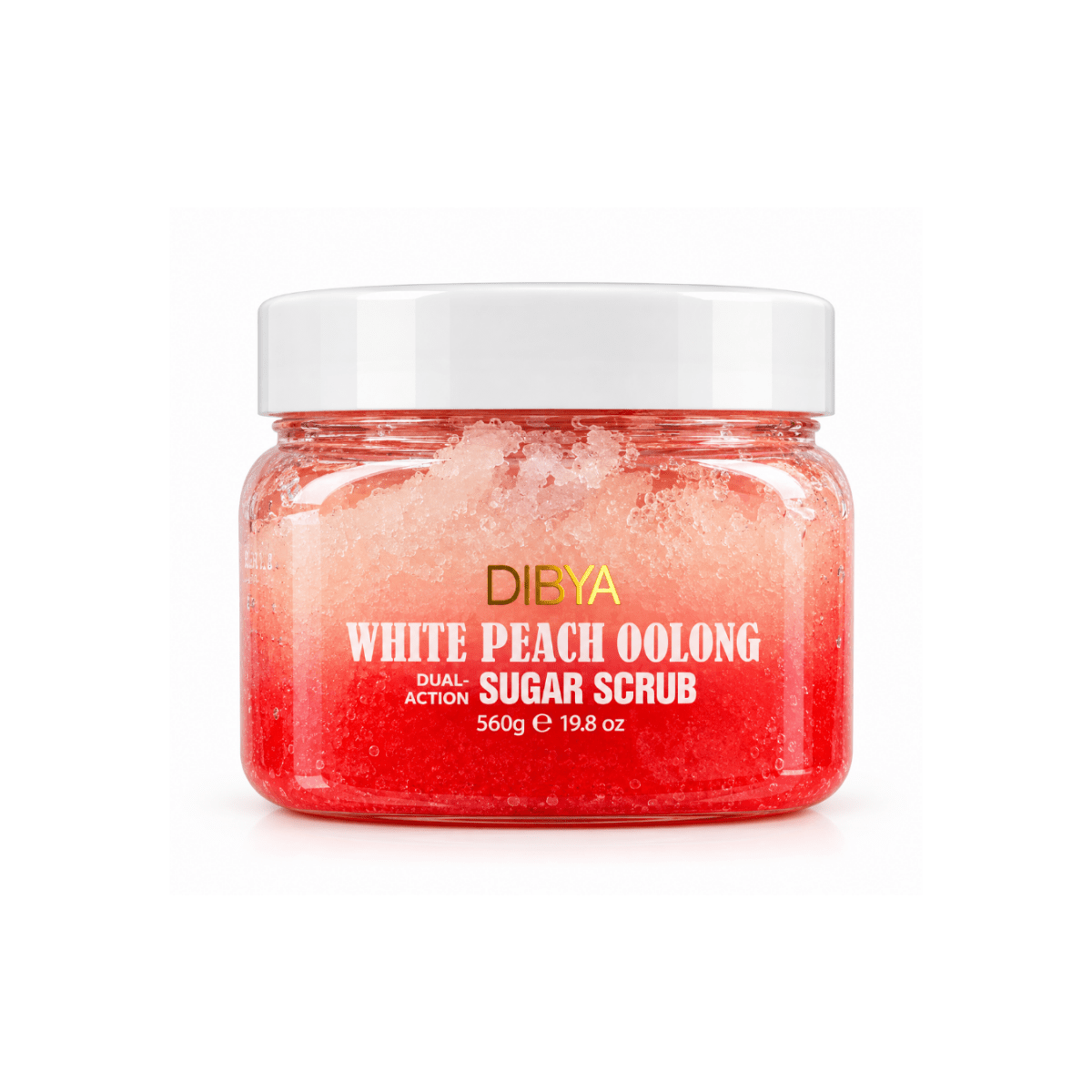 سكراب مقشر للجسم خوخ ديبيا - 560غرام | DIBYA white peach oolong dual action sugar scrub - Barbie.phar